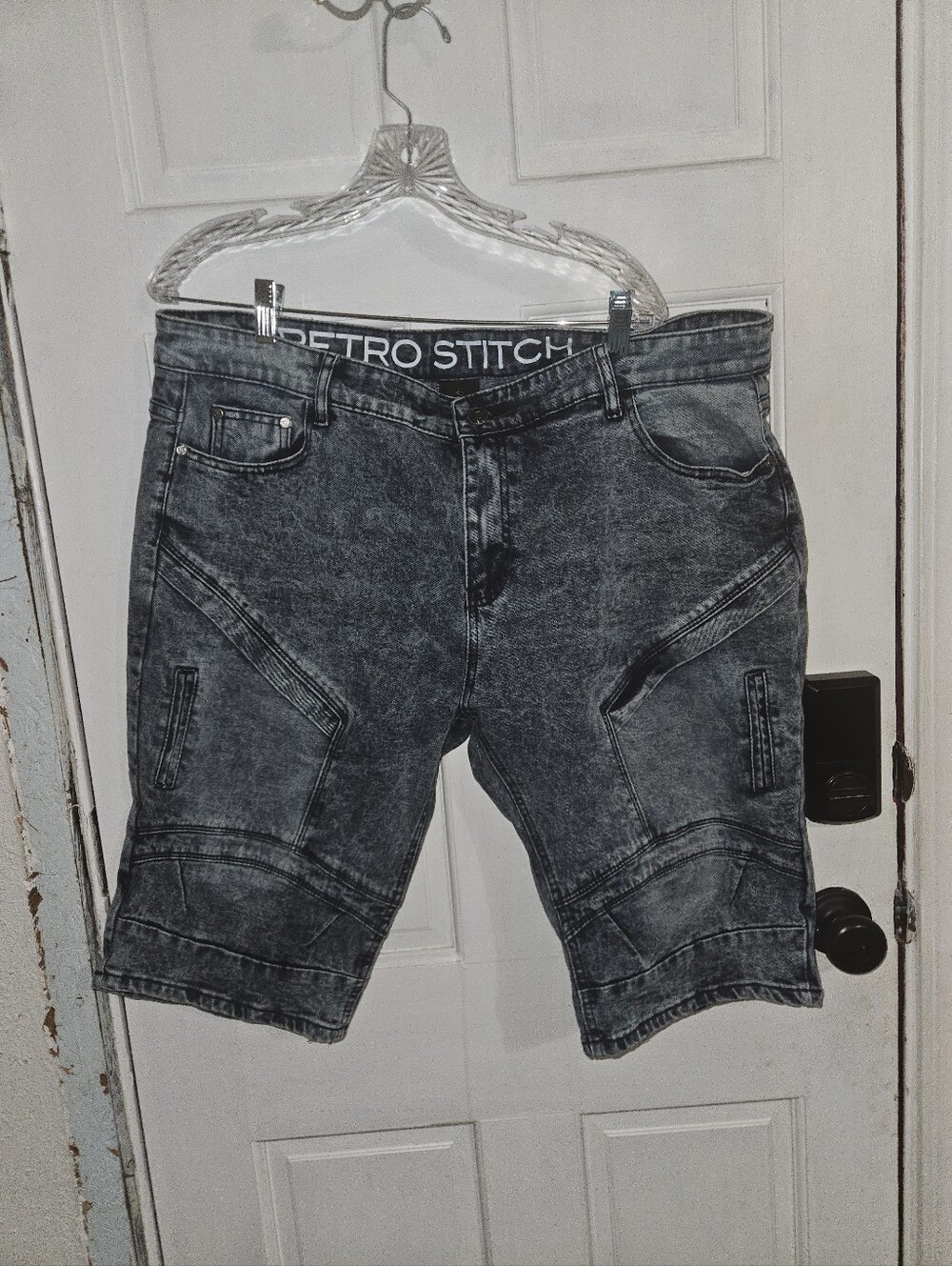 Retro Stitch Denim Shorts 40